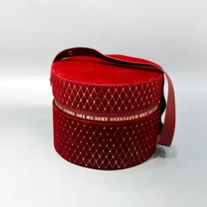Luxury round shaped gift boxes with strap