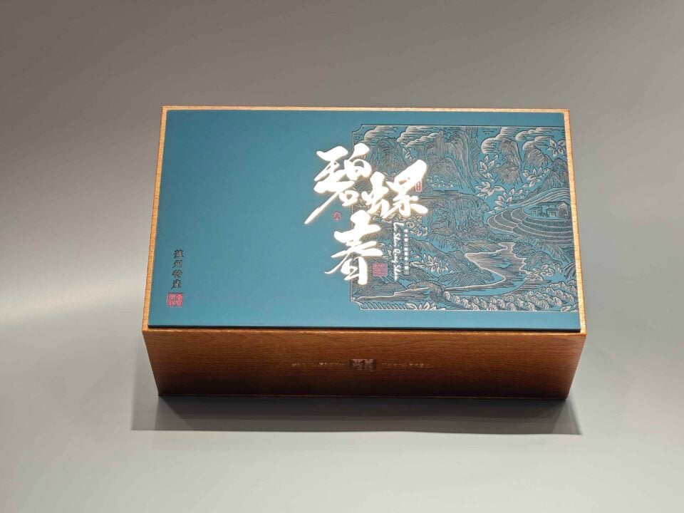 luxury wooden flip lid tea gift box
