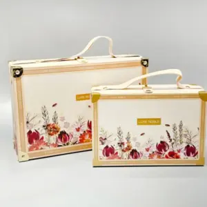 medium portable flip-top box with lock