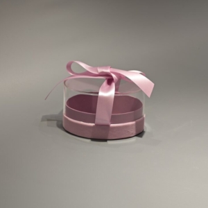 oval lift-off lid gift box with ribbon