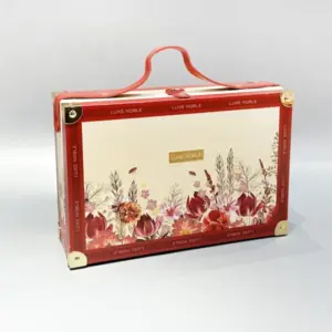 premium flip top gift box with string & button