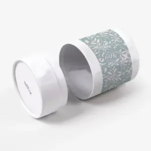 Custom Round Tube Box with Floral Pattern Band