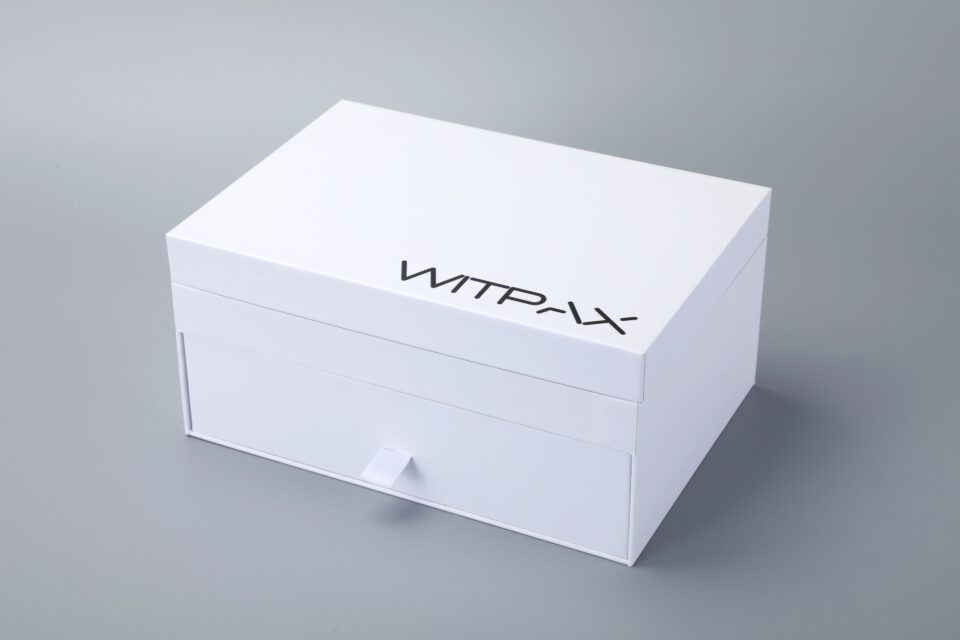 Two-tier hinged box with drawer