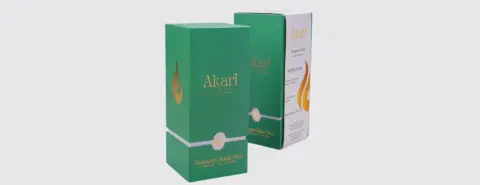 Two Zane x WITPAX Akari candle boxes, one showcasing a side design.