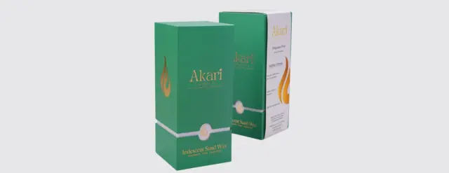 Two Zane x WITPAX Akari candle boxes, one showcasing a side design.